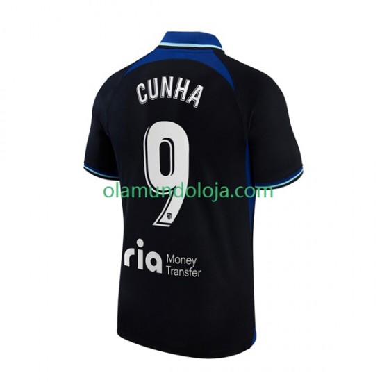 Camisola Atlético Madrid Matheus Cunha 9 Homem Equipamento Segundo 2022-2023 Manga Curta